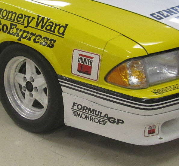 Vintage "Hunter" decal shown on 1988 race car.